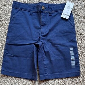 NWT Carter's Deep Blue Boys Flat Front Shorts with adjustable waist size 6